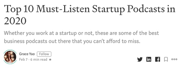 Top 10 Startup Podcast