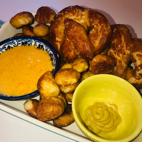 pretzels and pub dip